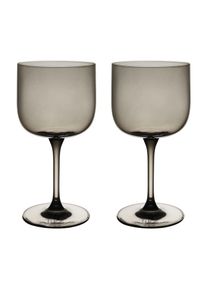 Weinglas "Weingl&auml;ser Like Glass 270 ml 2er Set", grau (smoke), 2 tlg., Glas, LIKE. BY VILLEROY & BOCH, Trinkgef&auml;&szlig;e, Weinglas