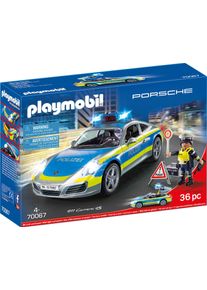 Konstruktions-Spielset Playmobil "Porsche 911 Carrera 4S Polizei (70067), My Action Heroes", bunt, Spielbausteine, Kinder, Kunststoff, Konstruktions-Spielset, Made in Germany