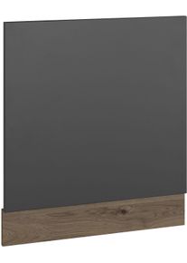 Wiho-K&uuml;chen Frontblende WIHO K&Uuml;CHEN "Elba, f&uuml;r teilintegrierte Einbaugeschirrsp&uuml;ler", schwarz, B:59,4cm H:56,5cm, Holzwerkstoff, M&ouml;belblenden, Frontblende, Ma&szlig;e (B/H): 59,4/56,5 cm