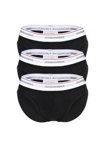 Slip Dsquared2 "Slip 3-PACK BRIEF 3er Pack", Herren, Gr. L, schwarz, Obermaterial: 94% Baumwolle CO. 6% Elasthan EL., Unterhosen Slip