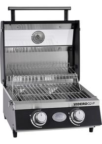 R&ouml;sle Gasgrill R&Ouml;SLE "BBQ-Portable VIDERO G2-P", schwarz, B:47cm H:34,5cm, Grills, Gasgrill, tragbar, variable Temperatursteuerung, Betrachtungsfenster