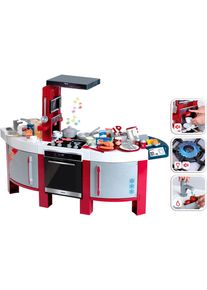 Spielk&uuml;che klein "MIELE K&uuml;che STAR", grau (grau, rot), Spielk&uuml;chen, KinderB:137cm H:95cm T:55cm, Spielk&uuml;che, Made in Germany, B:137cm H:95cm T:55cm