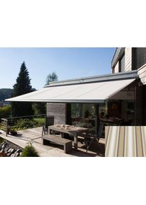 Kassettenmarkise Wismar "Classic S-Compact", beige (beige, braun, creme), B:550cm, Polyacryl, Markisen, Kassettenmarkise, Breite: 550 cm, Ausfall: 300 cm