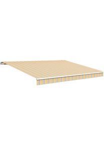 Gelenkarmmarkise Wismar Gr. 10, bunt (grau, blau, gelb), B:500cm, Polyacryl, Markisen, Gelenkarmmarkise, B: 500 cm, in versch. Ausf&auml;llen und Dessins