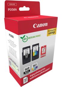 Canon Tintenpatrone "PG-560/CL-561 Photo Value Pack", bunt (schwarz, cyan, gelb, magenta), Tintenpatronen, Tintenpatrone