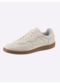 Sneaker Heine, Damen, Gr. 38, beige (sand), Synthetik, Schuhe Sneaker