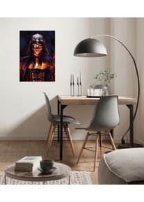 Leinwandbild Komar "Star Wars Darth Vader Flaming", schwarz (farbe bild(er): schwarz), Disney, 1 Stk., Vlies, Bilder, Leinwandbild, 40 x 60 cm (Breite x H&ouml;he) - Kinderzimmer, Dekoration