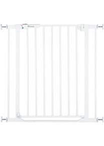 T&uuml;rschutzgitter hauck "Clear Step Autoclose 2, White", Baby, Gr. B/H/T: 75cm x 77cm x 1,5cm, wei&szlig;, Kunststoff, Stahl, Schutzgitter T&uuml;rschutzgitter, auch als Treppenschutzgitter verwendbar; 75-80, flacher Durchgang