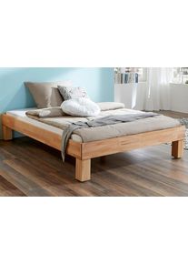 Massivholzbett Relita "Julia", braun (buche ge&ouml;lt), B:105cm H:37cm L:205cm, Betten, Massivholzbett, stabverleimte Buche, mit nat&uuml;rlicher Holzstruktur, ohne Kopfteil