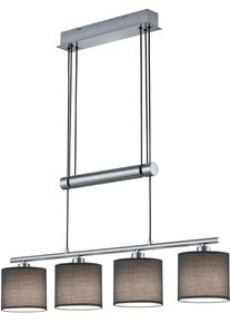 Trio LEUCHTEN Pendelleuchte "Garda", grau (grau, nickelfarben matt), 4, 1 Stk.,mit Leuchtmittel, 4mal E14 je 3,5 Watt und 320 Lumen, Leuchten, H&auml;ngelampe, H&auml;ngeleuchte, Pendelleuchte