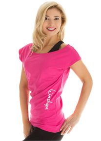 Oversize-Shirt WINSHAPE "WTR12", Damen, Gr. S, pink, 90% Baumwolle, 10% Elasthan, U-Boot-Ausschnitt, Shirts Oversize-Shirt, Dance-Style
