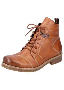 Schn&uuml;rstiefelette Rieker, Damen, Gr. 41, braun, Lederimitat, Schuhe Schn&uuml;rstiefelette, mit toller Steppnaht