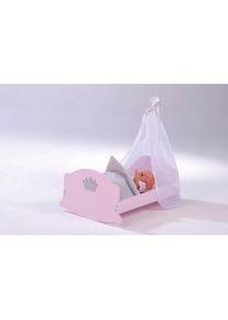 Puppenwiege Roba "Prinzessin Sophie", rosa, Puppenm&ouml;bel, KinderB:40cm H:58cm T:52cm, MDF, Massivholz, Puppenwiege, B:40cm H:58cm T:52cm
