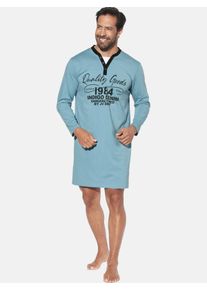Pyjama Jan Vanderstorm "Nachthemd STIGMARK", Herren, Gr. XXL, blau, Obermaterial: 100% Baumwolle CO., Homewear-Sets Pyjama