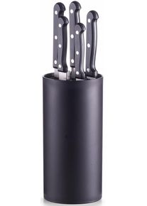 Messerblock zeller PRESENT, schwarz, H:22cm &Oslash;:11cm, Messerbl&ouml;cke, Messerblock, Borsten-Einsatz