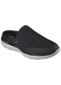 Clog Skechers "SUMMITS", Herren, Gr. 48,5, schwarz-wei&szlig; (schwarz, wei&szlig;), Textil, Schuhe Clog, Sommerschuh, Schlappen, Urlaub, im sportiven Look