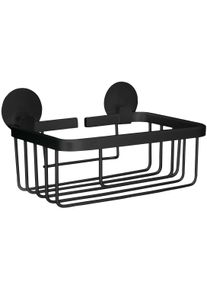 Duschkorb Kleine Wolke "Rocco", schwarz, B:18,5cm H:7cm T:14cm, Aluminium, Aufbewahrungsboxen, Duschkorb, BxTxH: 18,5x13,5x4,5 cm, Aluminium