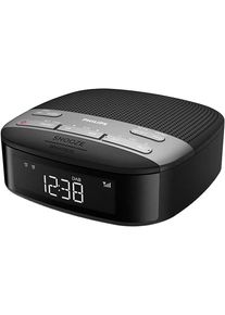 Philips Uhrenradio "TAR 3505/12", schwarz, B:13,1cm H:5,4cm T:13,1cm, Radios, Radiowecker, DAB+/UKW, doppelter Alarm, Autom. Zeitsynchronisierung, Uhrenradio