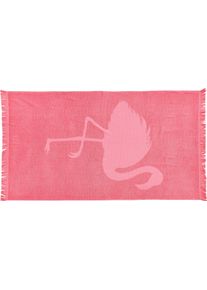 Hamamt&uuml;cher done. "Flamingo", rosa (blossom), B:90cm L:160cm, Hamam Frottier, Obermaterial: 100% Baumwolle, Handt&uuml;cher, Hamamt&uuml;cher, saugf&auml;hige Frottier-Innenseite, ideal als Sauna- oder Strandtuch