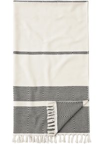 Hamamtuch Egeria "Pestemal Herri", grau, B:100cm L:180cm, Hamam Frottier, Obermaterial: 100% Baumwolle, Handt&uuml;cher, Hamamtuch, 100x180 cm, mit Muster & Fransen, ideal als Strandtuch