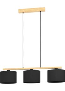 EGLO H&auml;ngeleuchte "CASTRALVO", braun, H: 110cm, 1 Stk., Leuchten, H&auml;ngeleuchte in braun aus Holz, Stahl - exkl. E27 - 40W, H&auml;ngeleuchte