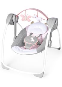 Babyschaukel Ingenuity "Comfort 2 Go, Flora Unicorn", Baby, rosa, Kunststoff, Leder, Metall, Stoff, Babywippen Babyschaukel, tragbar