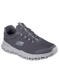 Slip-On Sneaker Skechers "GLIDE-STEP", Herren, Gr. 47,5, grau, Textil, Schuhe Slip-On Sneaker, Trekkingschuh, Freizeitschuh, Sneaker zum Schlupfen