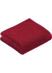 Badetuch VOSSEN "Calypso Feeling", rubin, B:50cm L:100cm, Walkfrottee, Obermaterial: 100% Baumwolle, Handt&uuml;cher, Badetuch, mit schmaler Bord&uuml;re, aus 100% hochwerter Baumwolle, Vegan, einfarbig