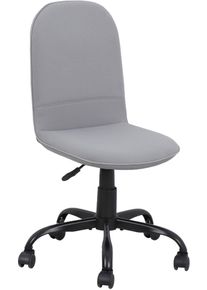 B&uuml;rostuhl ByLiving "Trolly", grau, schwarz, hellgrau, B:42cm H:95cm T:54cm, Metall, Polyester, St&uuml;hle, B&uuml;rostuhl, moderner Kinderstuhl / Drehstuhl, clever zusammenklappbar