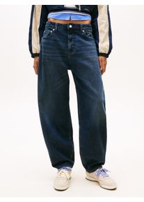 Loose-fit-Jeans Tommy Jeans "JEANIE BALLOON", Damen, Gr. 27, L&auml;nge 30, denim blau schwarz, Denim/Jeans, Obermaterial: 99% Baumwolle, 1% Elasthan, unifarben, bequem kn&ouml;chellang, Jeans Loose-fit-Jeans