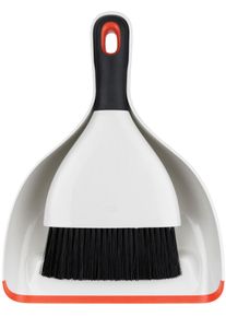 Kehrgarnitur OXO GOOD GRIPS, wei&szlig;, Kunststoff, Reinigungsb&uuml;rsten, Kehrgarnitur, (Schaufel/Besen)