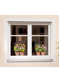 Fensterbild Komar "Springtime", bunt, B:31cm H:31cm L:31cm, Kunststoff, Fensterbilder, Fensterbild, 31x31 cm (Breite x H&ouml;he), selbsthaftend, Topseller