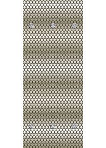 Garderobenleiste queence "Punkte", gold (goldfarben), B:50cm H:120cm T:10cm, Acrylglas, Edelstahl, Garderobenhalter, Garderobenleiste, mit 6 Haken, 50 x 120 cm