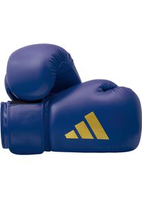 Boxhandschuhe adidas Performance "Speed 50" Gr. 14, blau (blau, goldfarben), Boxhandschuhe, 14 14, Obermaterial: 100% Kunstleder, Boxhandschuhe