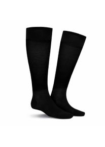 Kniestr&uuml;mpfe Kunert "Kniestrumpf Fly&Care", Herren, Gr. 41-42, schwarz (schwarz 0070), Obermaterial: 60% Baumwolle CO. 35% Polyamid PA. 5% Elasthan EL., Socken Kniestr&uuml;mpfe
