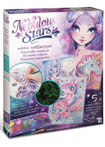 Kreativset NEBULOUS STARS "Nebulia, Aquarelle", bunt, Kreativsets, Kinder, Kunststoff, Pappe, Kreativset