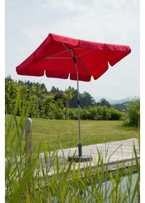 Rechteckschirm Schneider Schirme "Locarno", rot, Obermaterial: 100% Polyester, Standschirme, Rechteckschirm, abknickbar, ohne Schirmst&auml;nder