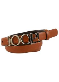 JOOP! Lederg&uuml;rtel JOOP, Damen, Gr. 95, cognac, Rindsleder, G&uuml;rtel Lederg&uuml;rtel, mit Logo-Pinschlie&szlig;e, Breite 2 cm