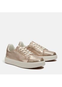 Sneaker Timberland "Emerson Street LOW LACE UP SNEAKER", Damen, Gr. 38, gold (gold metallic), Textil, Schuhe Sneaker