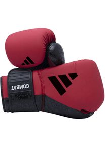 Boxhandschuhe adidas Performance "Combat 50" Gr. 10, rot (rot, schwarz), Boxhandschuhe, 10 10, Obermaterial: 100% Kunstleder, Boxhandschuhe