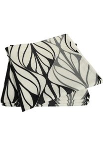 Stoffserviette Adam "Wave", beige (natur, dunkelgrau, hellgrau), B:30cm L:30cm, Obermaterial: 73% Leinen, 27% Baumwolle, Servietten, Stoffserviette, aus Bio-Baumwolle,Made in Germany