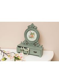 Bilderrahmen "Senja, gr&uuml;n", gr&uuml;n, B:30cm H:10cm T:37cm, MDF, MyFlair M&Ouml;BEL & ACCESSOIRES, Bilderrahmen, Bilderrahmen, mit 2 Schubladen, ideal auch als Schmuckkasten, Shabby Optik