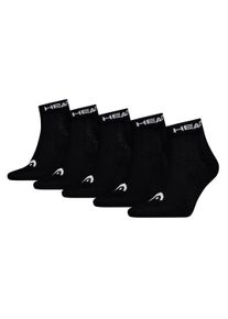 Kurzsocken Head "Socken Head ELEMENTS ALL SPORTS QUARETER 5P ECOM 5er Pack", Damen, Gr. 39-42, schwarz, Obermaterial: 73% Baumwolle CO. 23% Polyester PES. 2% Polyamid PA. 2% Elasthan EL., Socken Kurzsocken