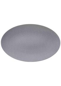 Servierplatte SELTMANN WEIDEN "Servierplatte Life Fashion 40x26 cm", grau (elegant grau), L:40,3cm, Porzellan, Servierplatten, Servierplatte