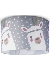 Paco Home Deckenleuchte "Ela 214", wei&szlig;, 1, &Oslash; 45,5cm H: 29,5cm, Leuchten, Kinderlampe Deckenlampe LED Kinderzimmer Lampe Lama-Motiv, E27, Deckenleuchte