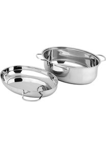 Br&auml;ter CS KOCH-SYSTEME "Trier", silber (edelstahlfarben), B:25cm H:19cm L:38cm, T&ouml;pfe, Br&auml;ter, Induktion