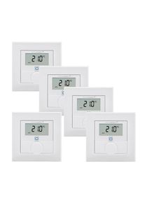 homematic IP Smart-Home-Steuerelement "Wandthermostat m. Luftfeuchtigkeitssensor 5er Set", wei&szlig;, B:22cm H:14cm T:30cm, Smart-Home-Stationen, Smart-Home-Steuerelement