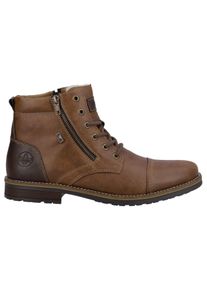 Winterstiefelette Rieker, Herren, Gr. 42, braun (dunkelbraun), Lederimitat, Schuhe Winterstiefelette, Schn&uuml;rboots, Winterboots in schmaler Form