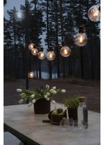 Konstsmide LED-Lichterkette, Energieeffizienz: F, schwarz, Dioden 10 Stk. Flammen 10 Stk., Gesamtl&auml;nge 10m, Lichterketten, LED globe Biergartenketten System Erweiterung, retro Design, LED-Lichterkette, Topseller