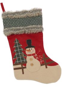 Weihnachtsfigur AMBIENTE HAUS "Strumpf - rot, Weihnachtsdeko rot", rot, B:30cm H:45cm T:20cm, Baumwollmix, Dekofiguren, Weihnachtsfigur